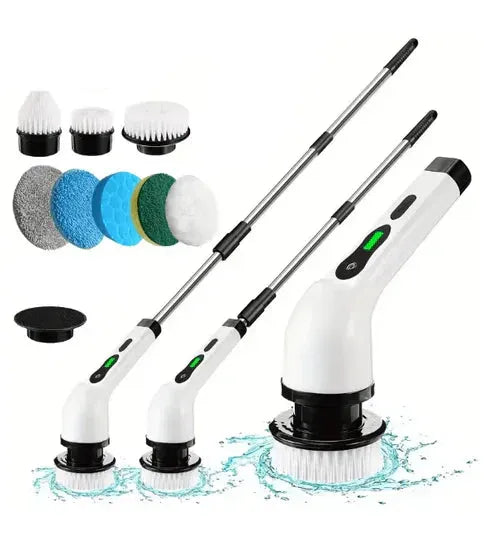 Electric Cleaning Brush JY-6010 – Rechargeable Cordless Power Scrubber with Multiple Brush Heads