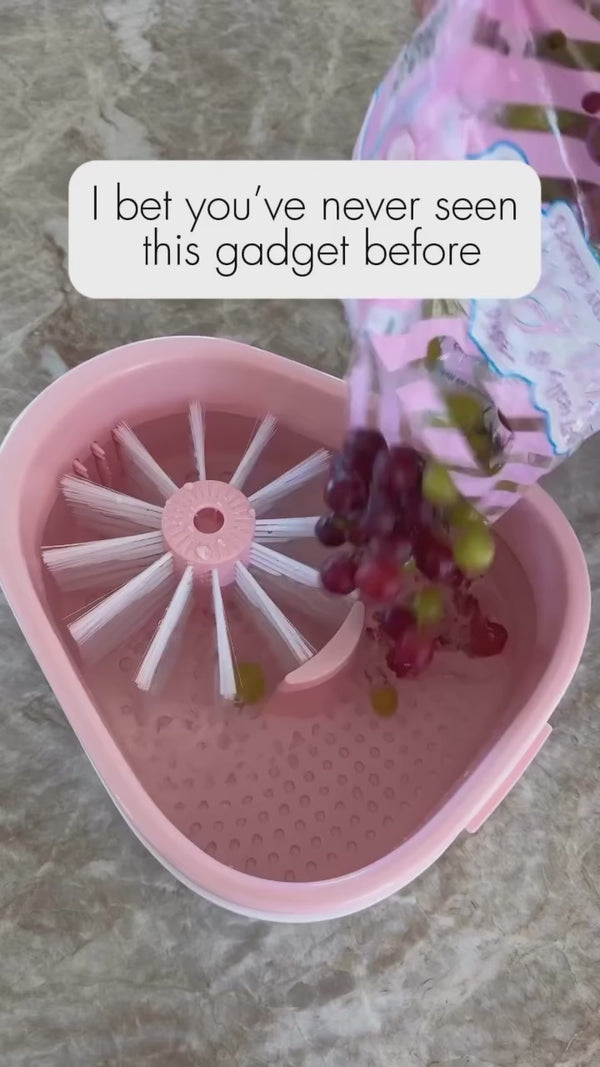 JOYLOOP Fruit Cleaning Device – Manual Spinner & Scrubber