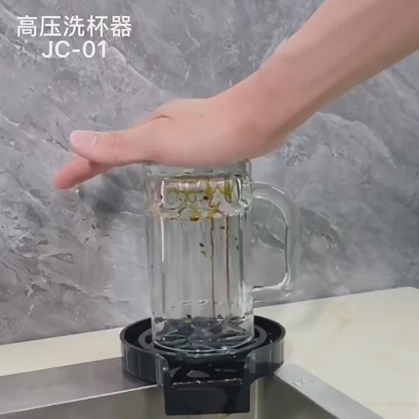 🚰 Automatic Cup Washer – 360° Sink Glass Rinser for Bottles &amp; Mugs