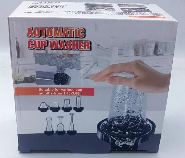 🚰 Automatic Cup Washer – 360° Sink Glass Rinser for Bottles &amp; Mugs