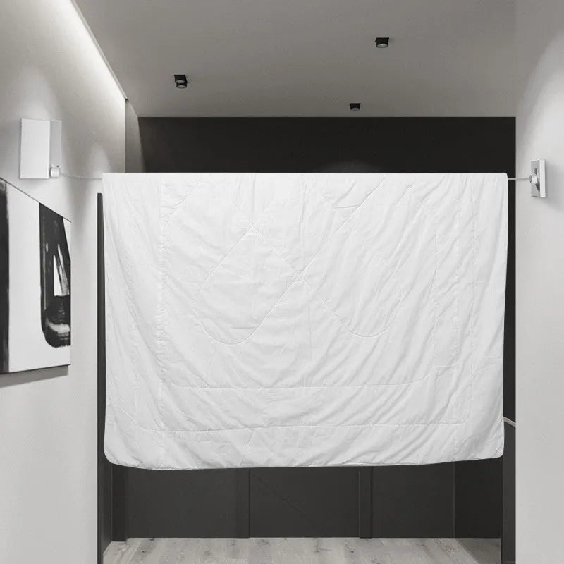Retractable Wall-Mounted Clothesline – Space-Saving Indoor & Outdoor Drying Rack
