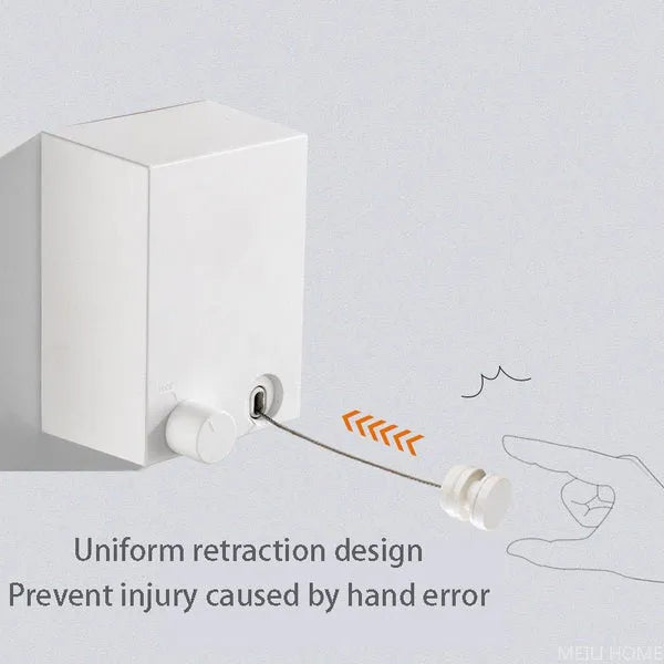 Retractable Wall-Mounted Clothesline – Space-Saving Indoor & Outdoor Drying Rack