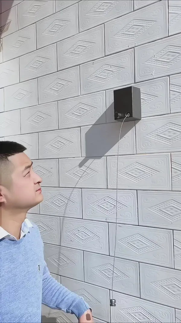 Retractable Wall-Mounted Clothesline – Space-Saving Indoor & Outdoor Drying Rack