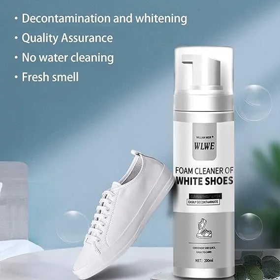 WLWE Shoe Cleaner Spray – 200ml Stain Remover for Leather, Suede & Sneakers